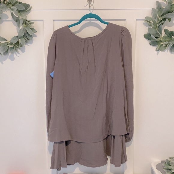 Free People Women's Ottoman Slouchy Stretch Tunic, Taupe, Brown. NWT - Picture 4 of 10
